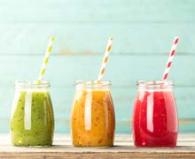 Colorful smoothies perfect for after dental implant surgery in Port Orange
